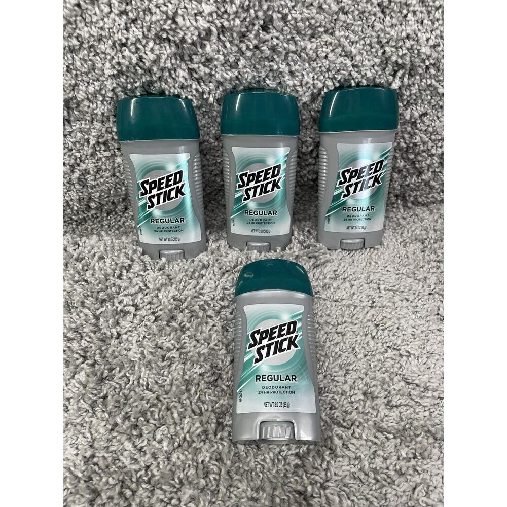 Lot Of 4 Speed Stick Regular Men's Deodorant 24 HR Protection 3 oz